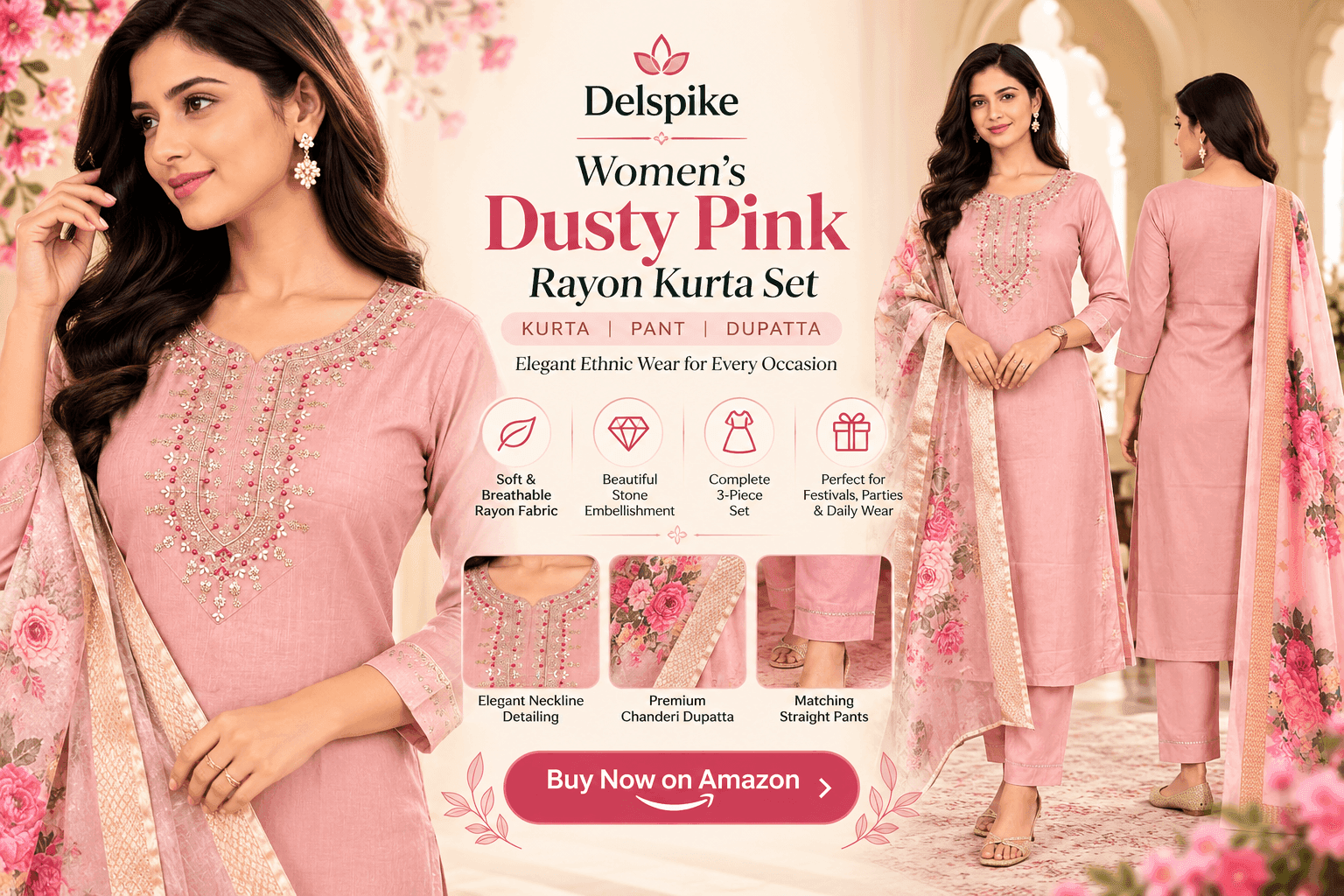 Dusty Pink Rayon Kurta Set: Features, Benefits & Styling Tips Dusty Pink Rayon Kurta Set Features Benefits Styling Tips.png