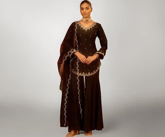 FIORRA Women’s Black Chanderi Kurta Sharara Set with Dupatta – Embroidered Festive Wear fiorra-women-s-black-chanderi-kurta-sharara-set-with-dupatta-embroidered-festive-wear.jpg