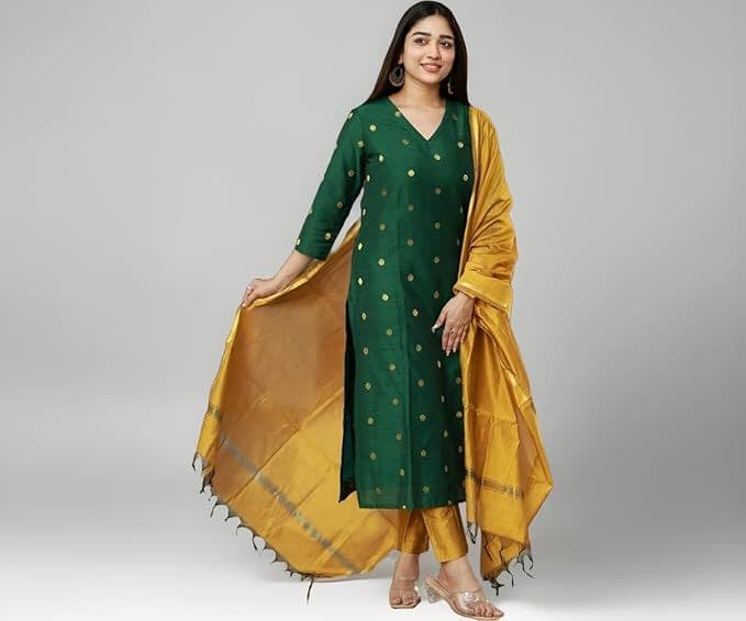 GoSriKi Women’s Green Floral Printed Kurta Pant Set with Dupatta – Straight Fit Ethnic Wear go-sri-ki-women-s-green-floral-printed-kurta-pant-set-with-dupatta-straight-fit-ethnic-wear.jpg